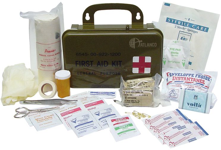 Don't forget the first aid kit!