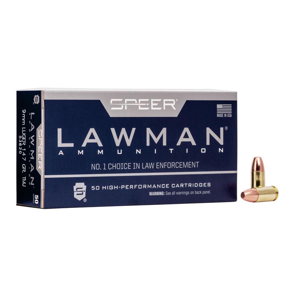 CCI Ammunition Speer Lawman 9mm Luger 147gr TMJ Ammo