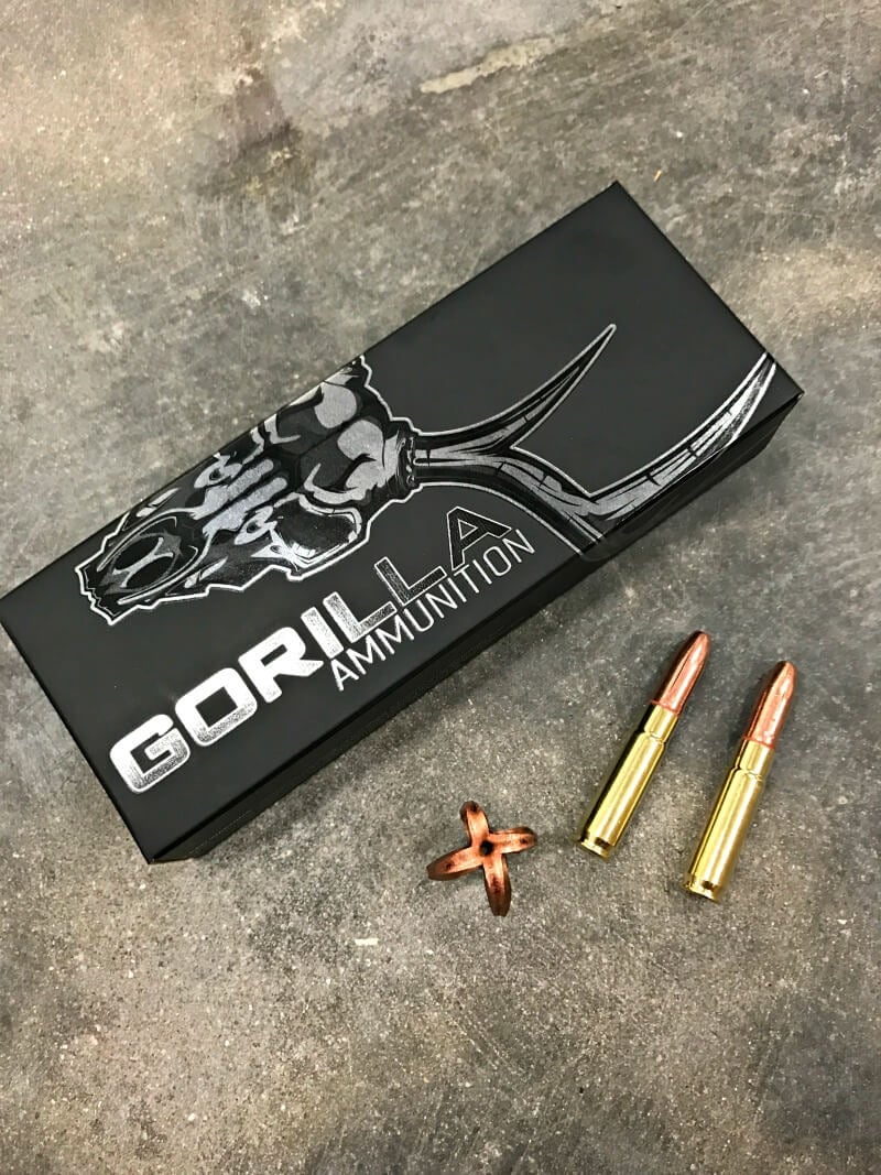 Gorilla Ammunition Gorilla Silverback .300 AAC Blackout 205 Grain Solid Copper Hollow Point Brass Case Rifle Ammunition