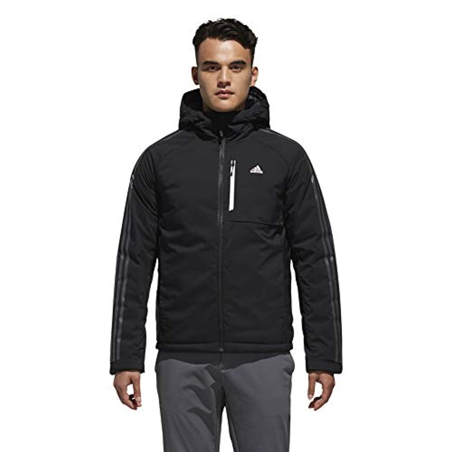 adidas 3 stripe hoodie mens