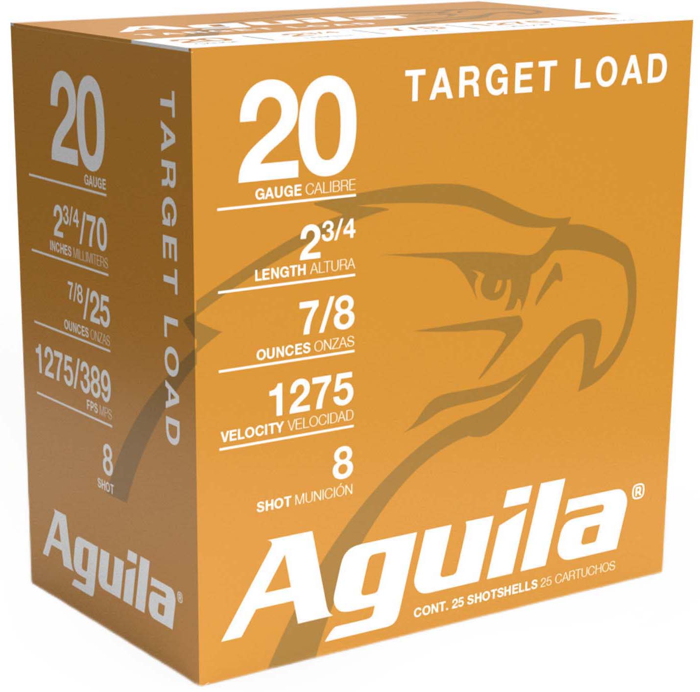 Aguila Ammunition 20 Gauge 7/8oz 2-3/4'' 1275fps #8 Shot Shotgun Ammunition