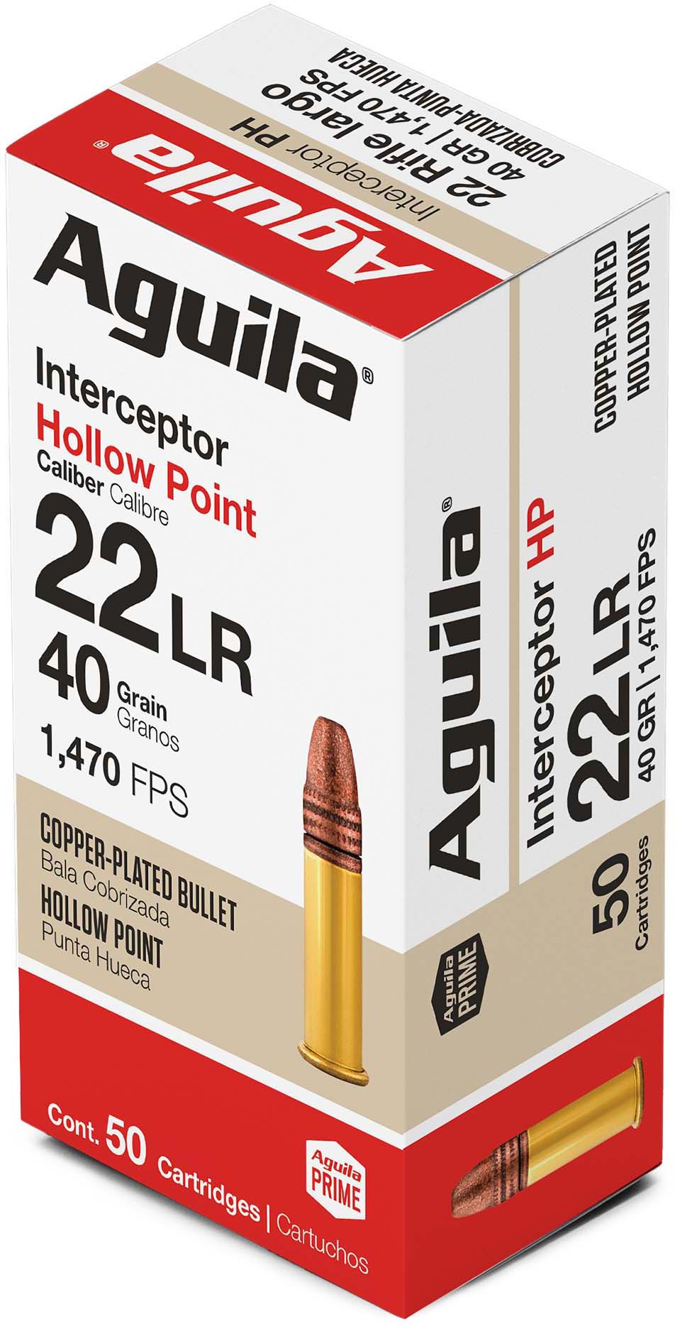 Aguila Ammunition .22LR Case Lot Interceptor 40 Grain Lead Hollow