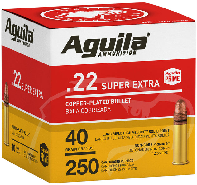 Aguila Ammunition .22LR HV SP 40 Grain Brass Case Rimfire Ammunition