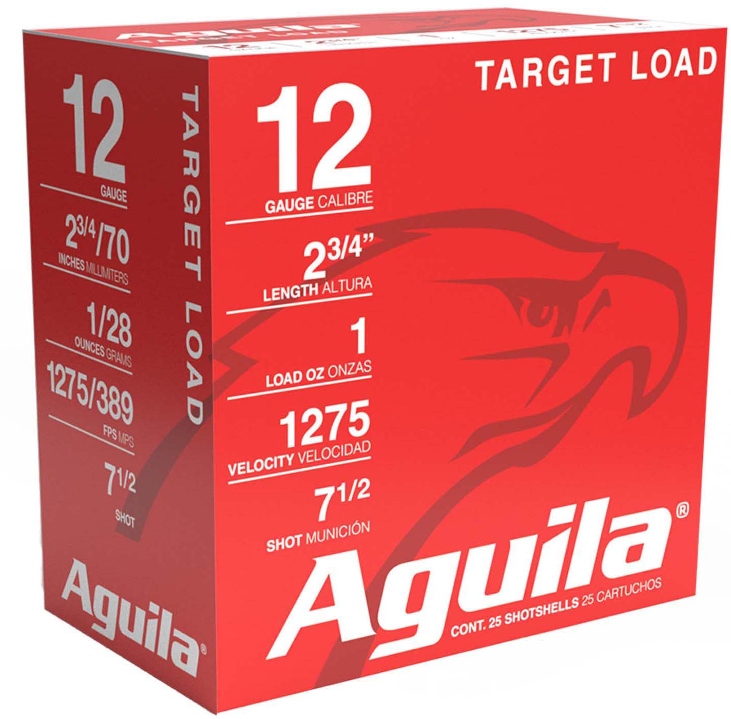 Aguila Ammunition Shotshell 12 Gauge 1oz 7.5 Shot 1275fps Shotgun Ammunition