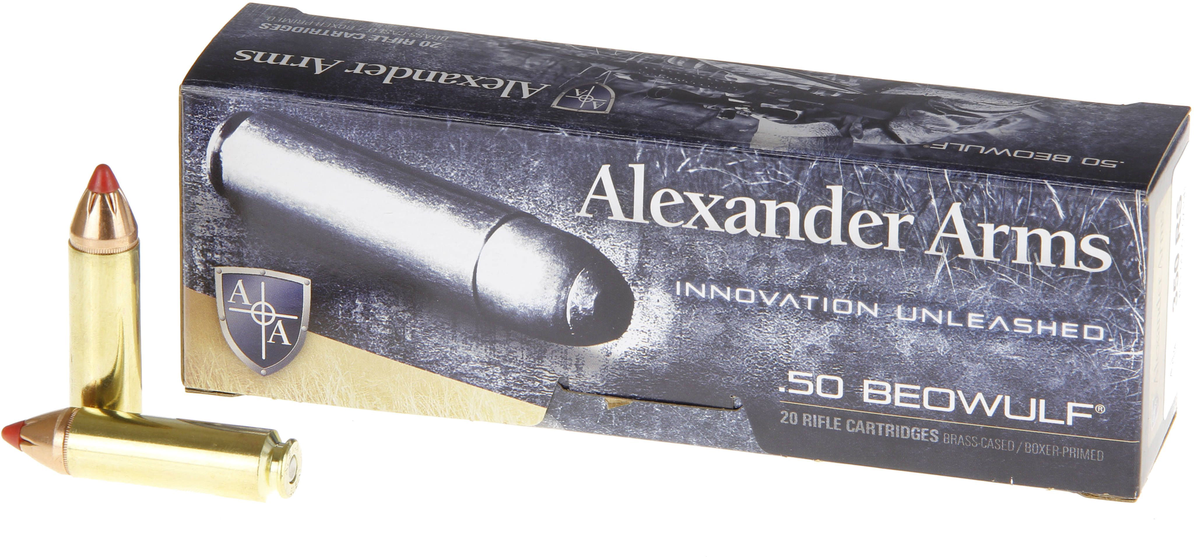 Alexander Arms Loaded 50 Beowulf 300 Grain Hornady Ftx Centerfire