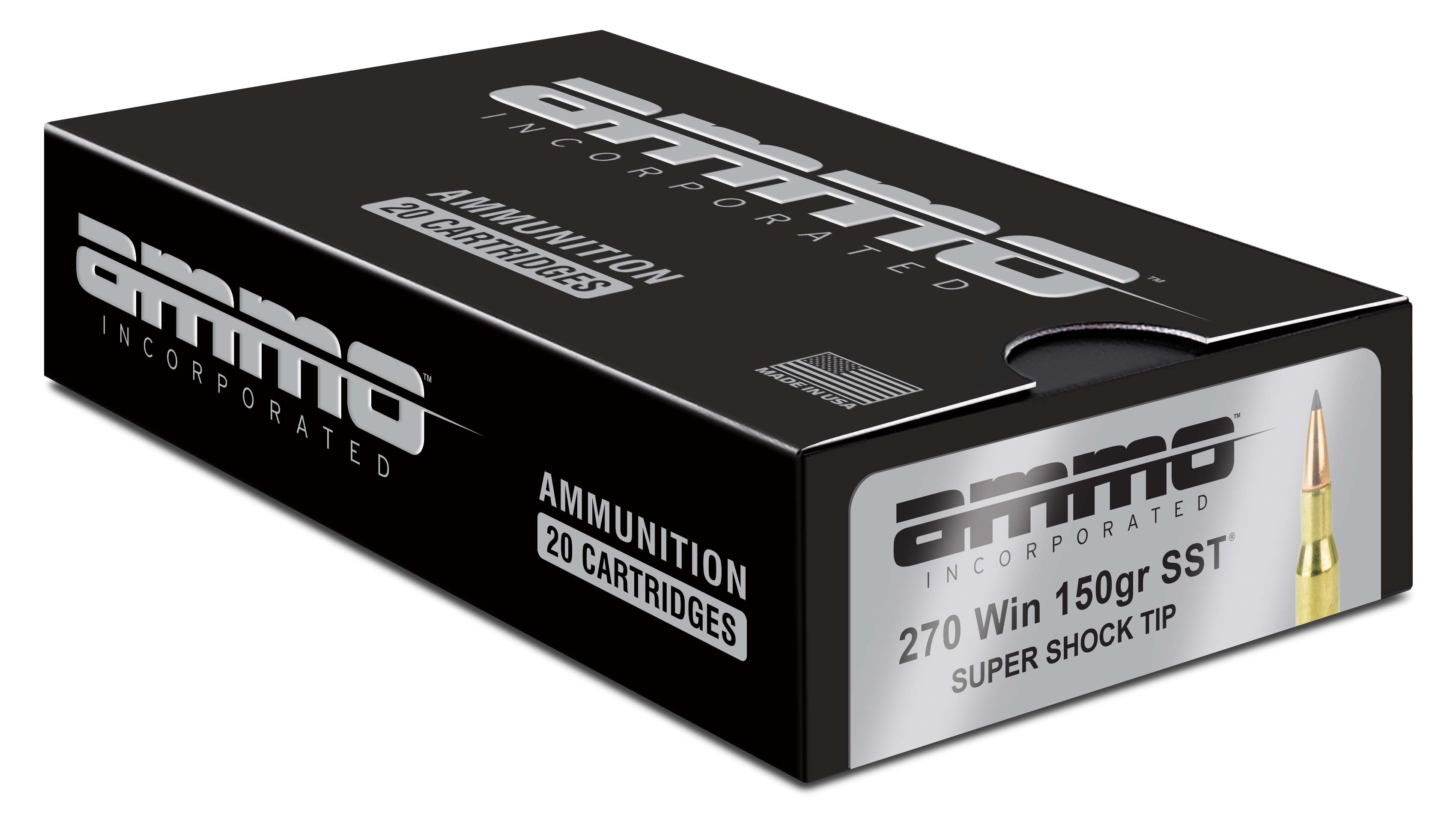 Ammo, Inc. Signature .270 Winchester 150Gr Super Shock Tip Brass Cased Rifle Ammunition