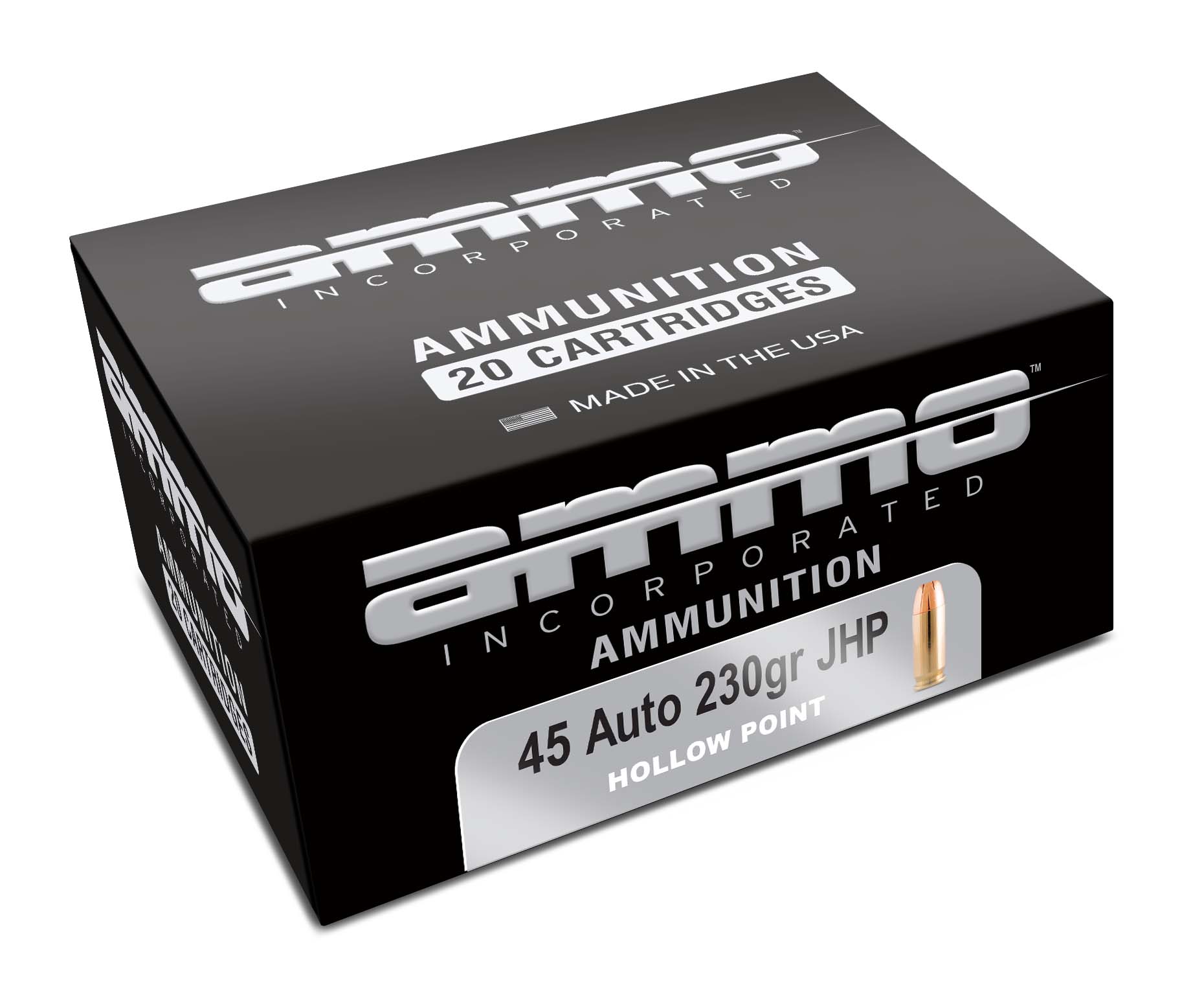 Ammo, Inc. Signature .45 ACP 230 grain Jacketed Hollow Point Brass Cased Centerfire Pistol Ammunition