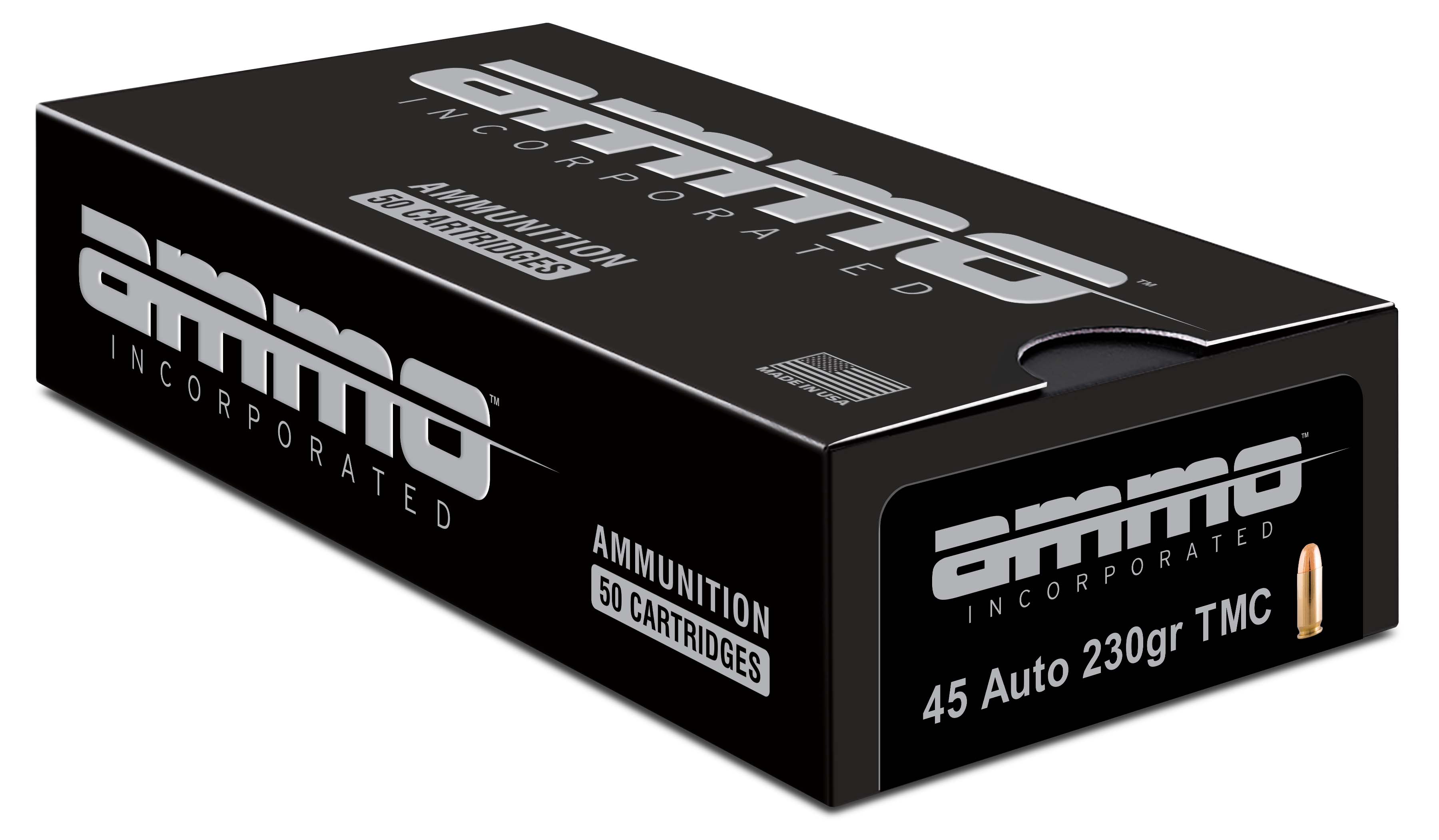 Ammo, Inc. Signature .45 ACP 230 grain Total Metal Jacket Brass Cased Centerfire Pistol Ammunition