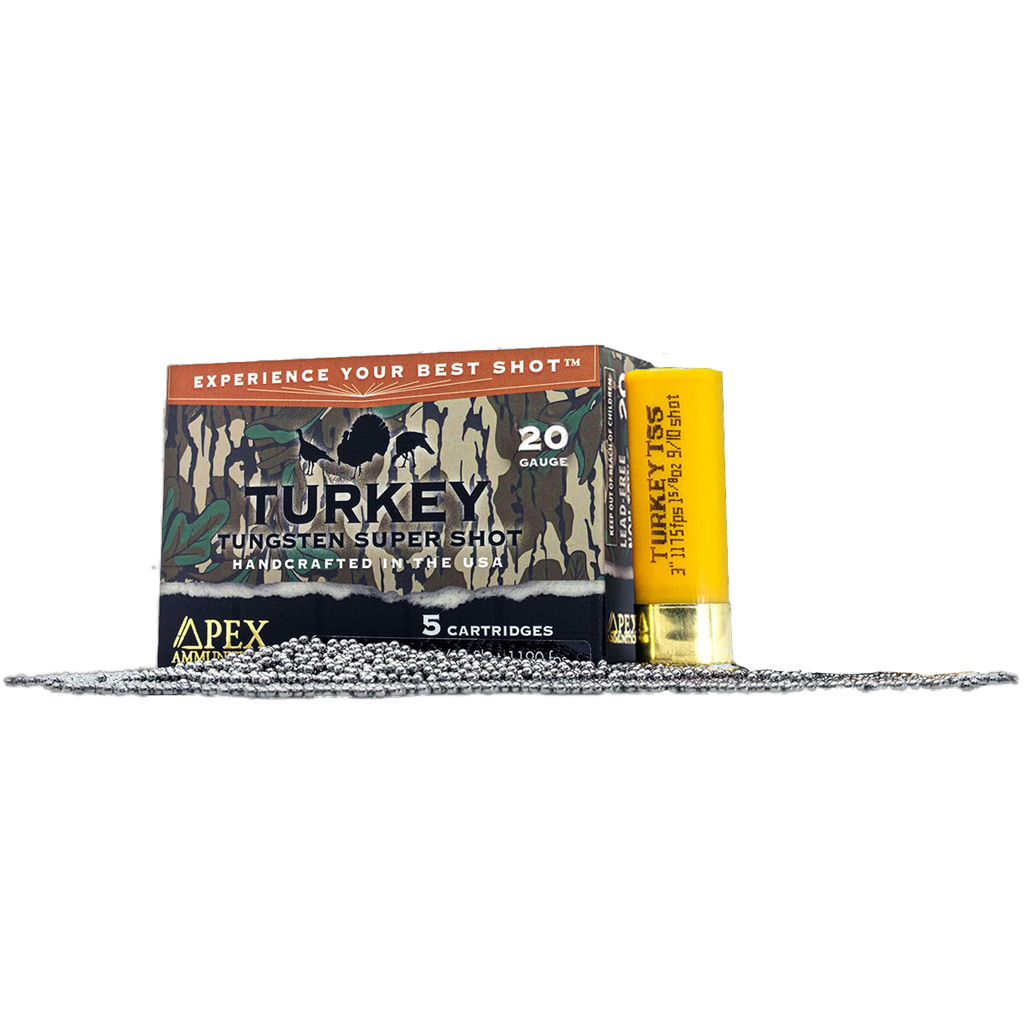 Apex Ammunition Turkey TSS Greenleaf 20 Gauge 1-5/8 Ounce 3 inch Shotgun Ammunition