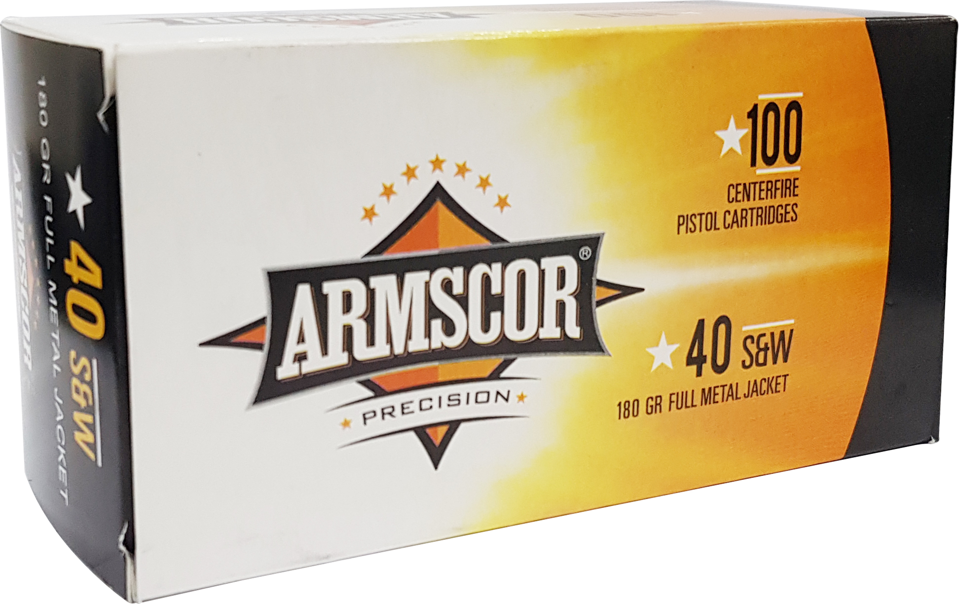 Armscor Precision Inc .40 S&W 180 Grain Full Metal Jacket Brass Cased Pistol Ammunition