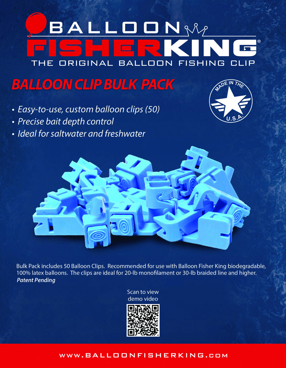 Balloon Fisher King 412 Balloon Clip Pack 5ct
