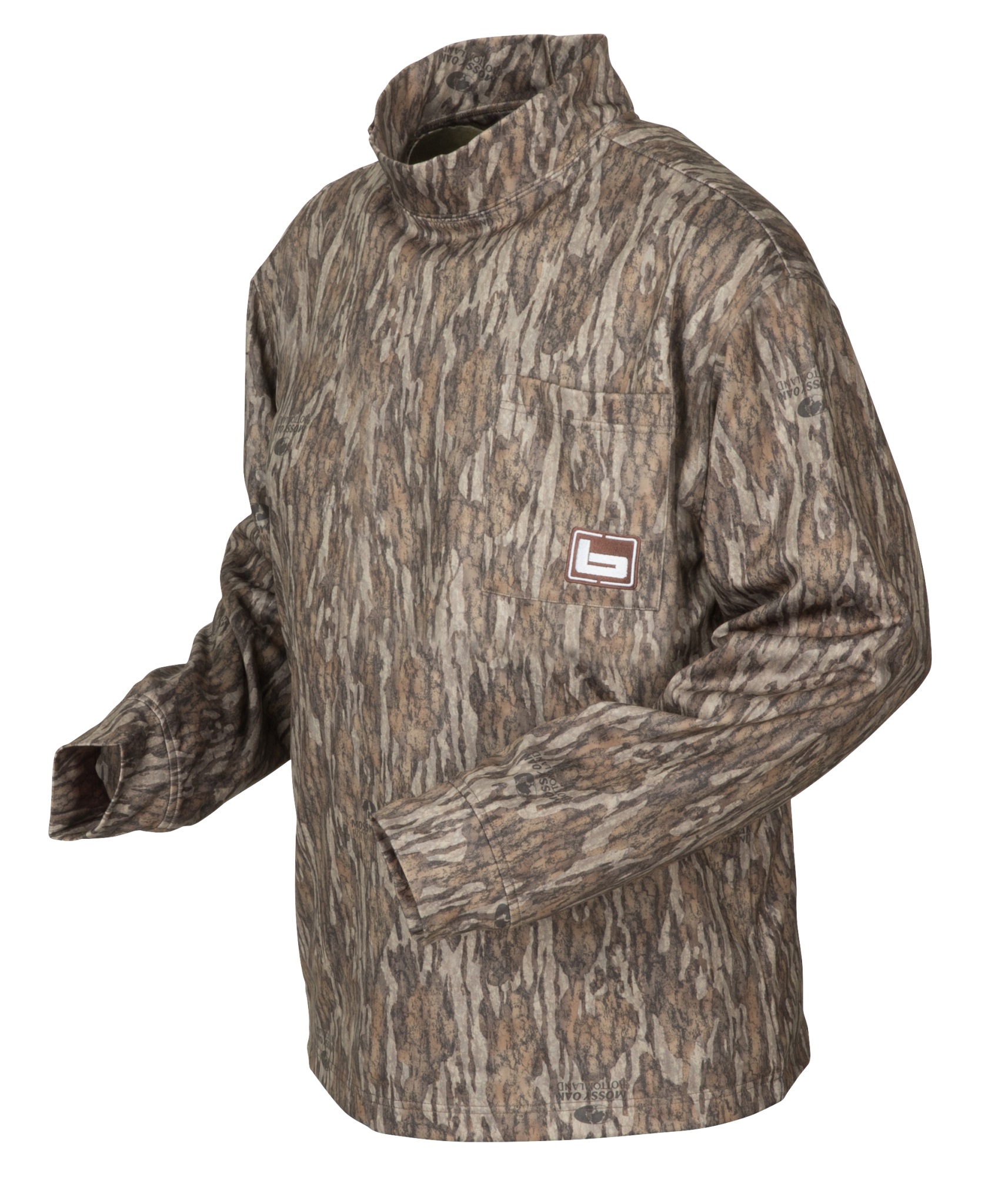 mens fleece mock turtleneck