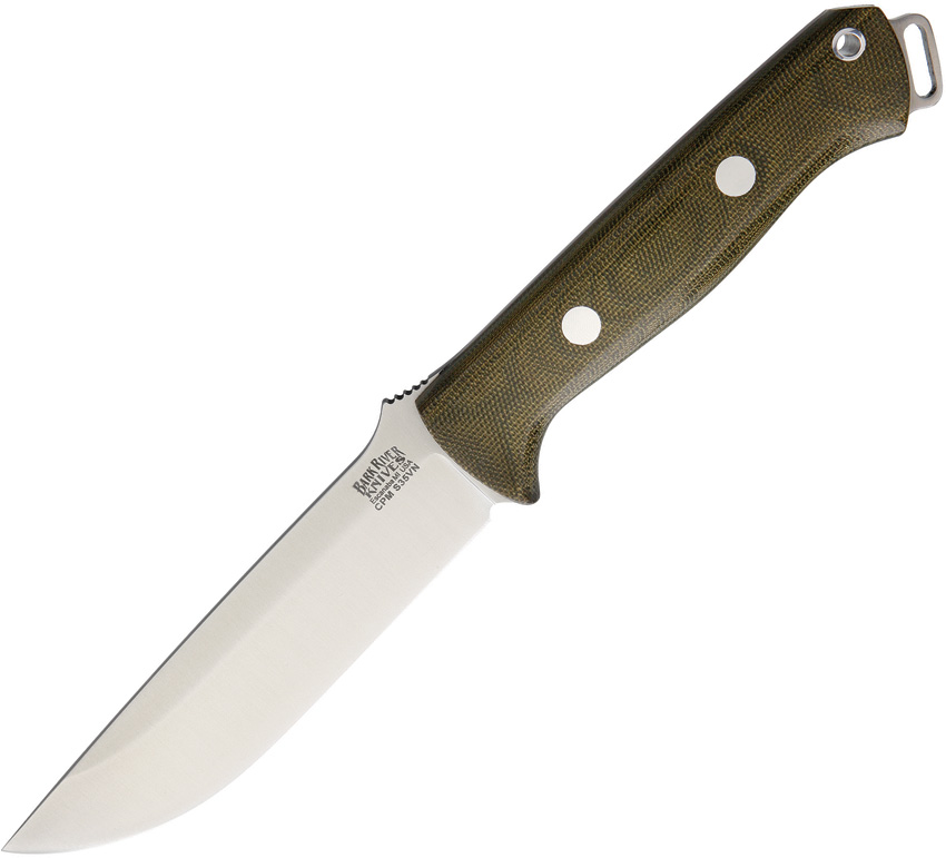 Bark River Bravo 1.25 S35VN Green Fixed Blade Knife | 27% Off w