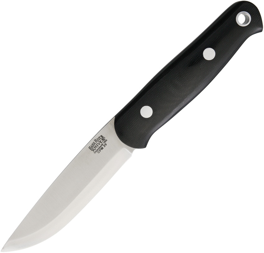 Bark River Bushcrafter II Black Canvas Fixed Blade Knife | 23% Off