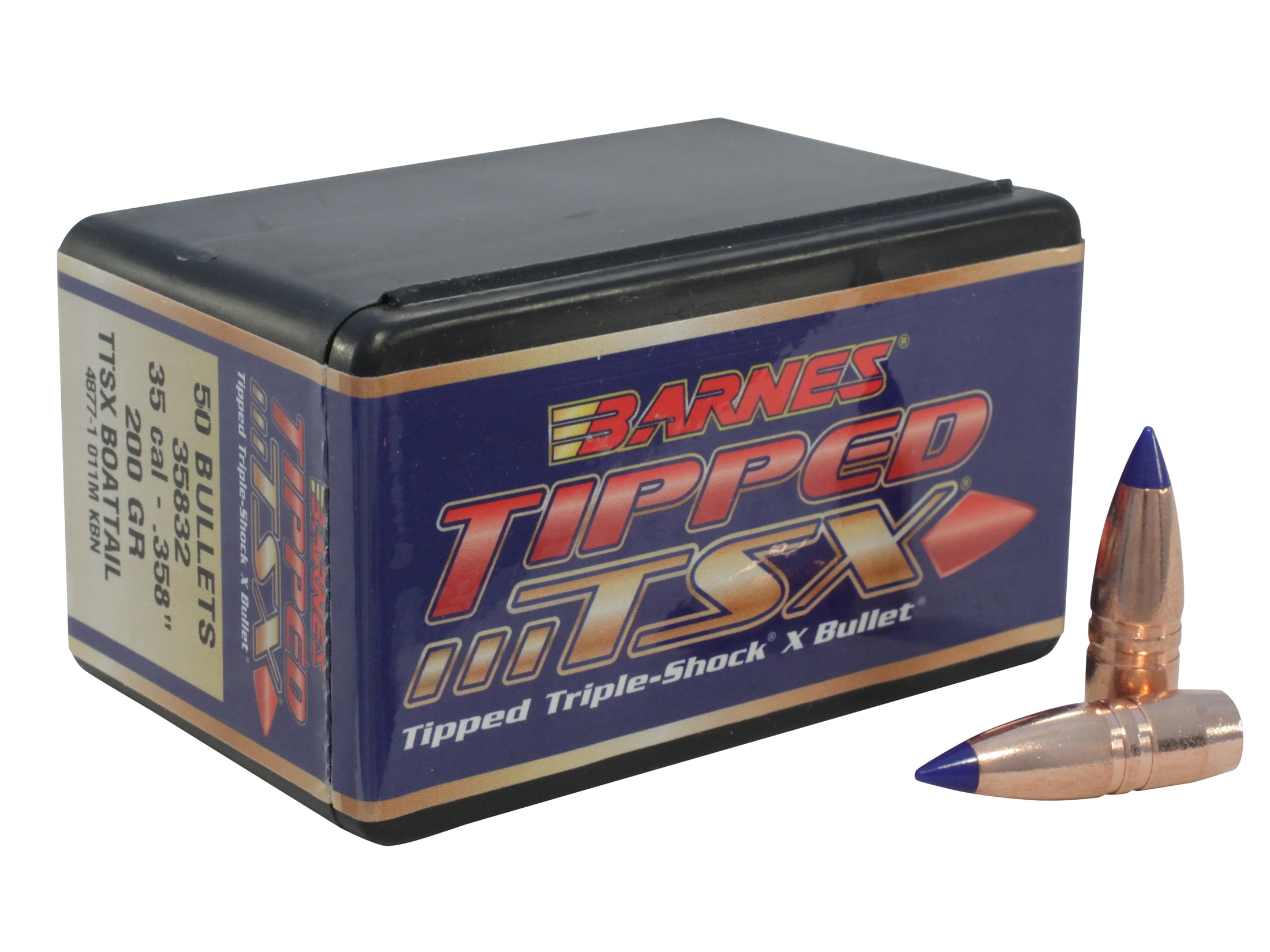 Barnes Bullets 30461 Tipped TSX 35 Caliber .358 200 GR TTSX Boat