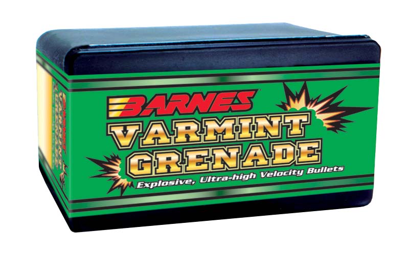 Barnes Varmint Grenade Rifle Bullets, .223 Caliber, 50 Grain, Flat Base