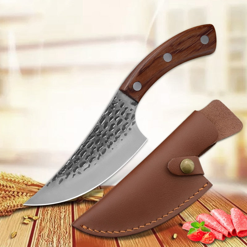 Battling Blades Serbian Chef Handmade Stainless Steel Meat Cleaver Boning 5.5 Quot Butcher Knife
