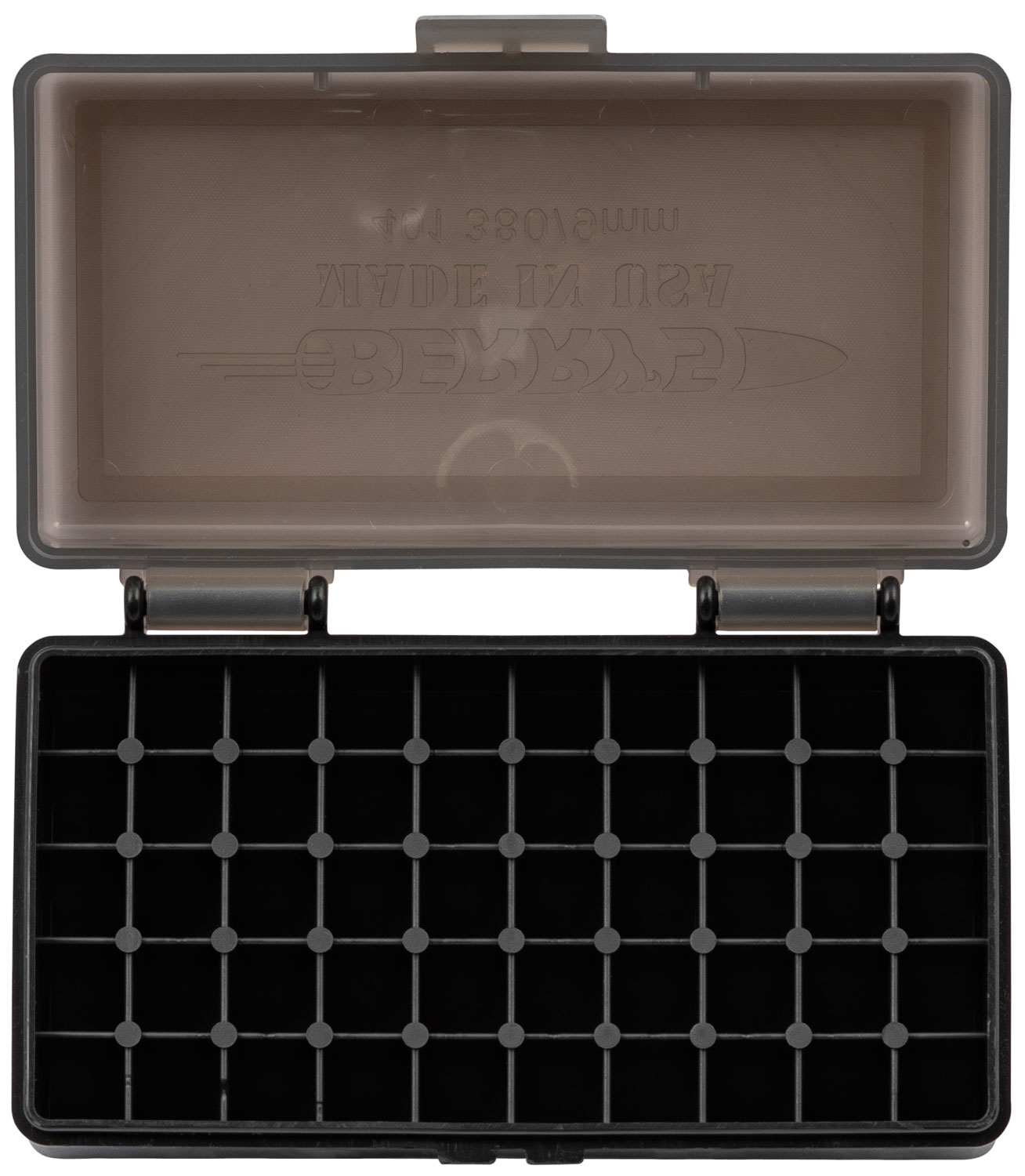 Berry's Bullets 401 9mm Luger/380 Auto (ACP) Ammo Box - 50 Rounds -  Clear/Black - Clear/Black