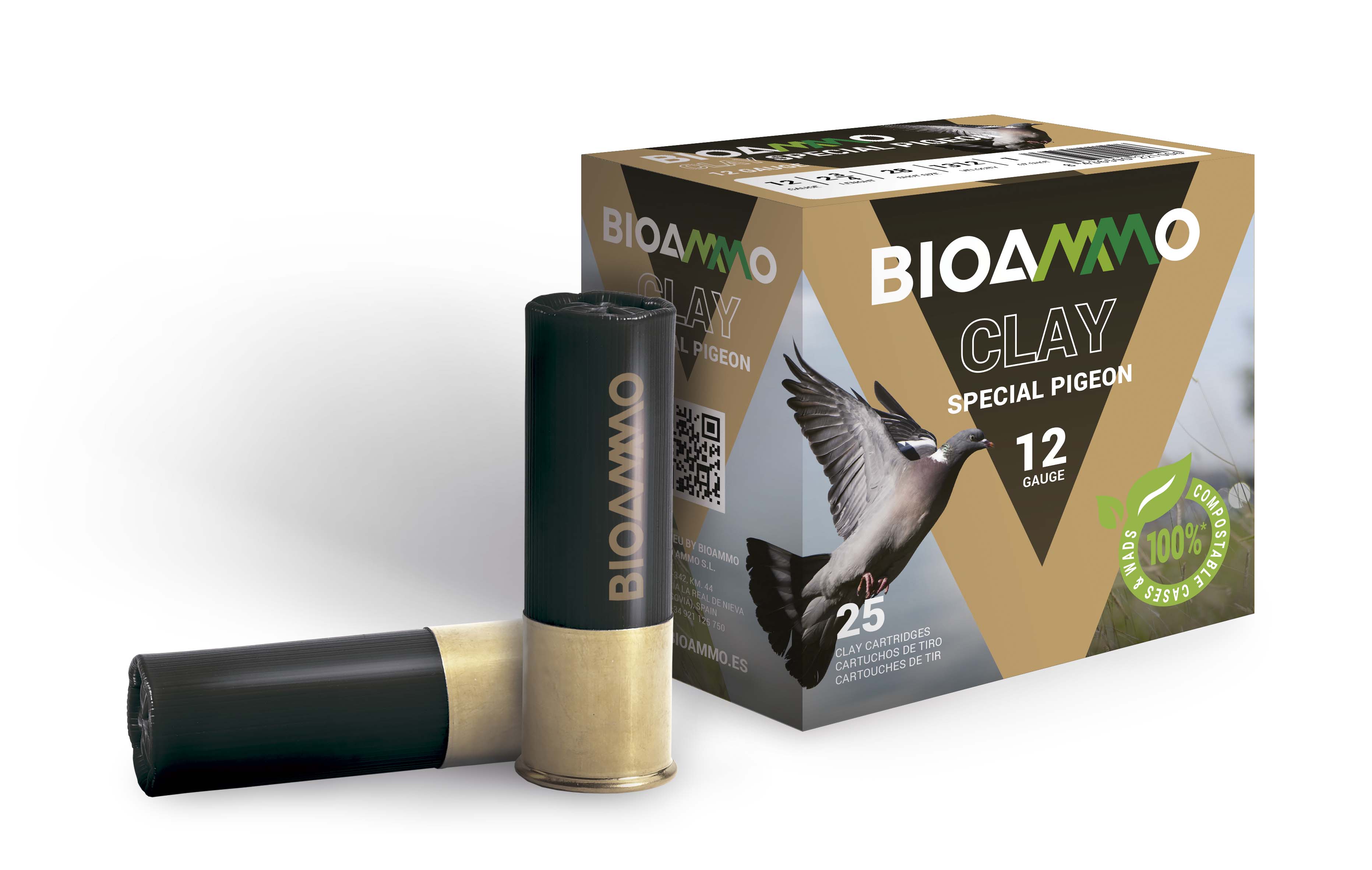 BioAmmo N.8 Lead Dove and Target 12 Gauge 1 1/4 oz 2 3/4'' Shotgun Ammunition