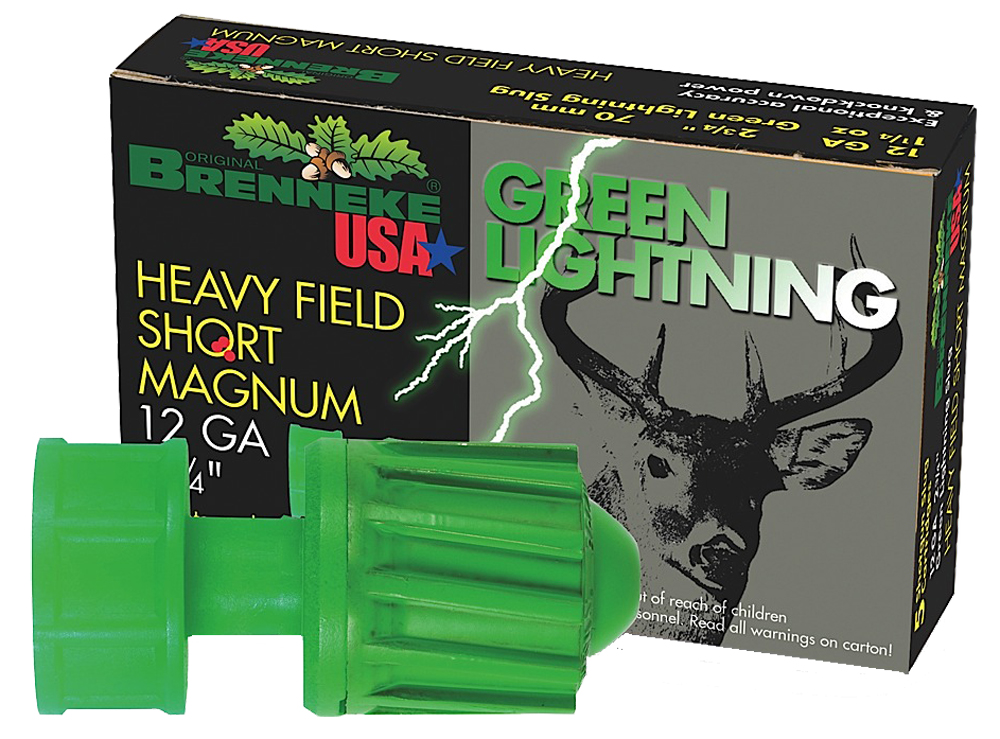 Brenneke SL122HFSGL Green Lightning 12 Gauge 2.75" 1 1/4 Oz Slug Shot