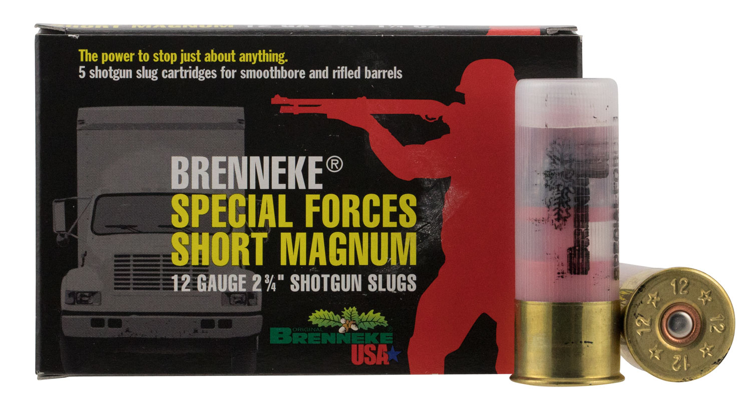 Brenneke Special Forces Short Magnum 12 Gauge 1 1/4 oz 2.75 in Shotgun Slug Ammo