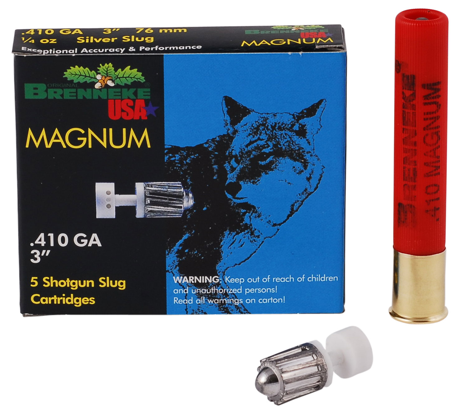Brenneke Magnum .410 Gauge 1/4 oz 3" Shotgun Ammunition