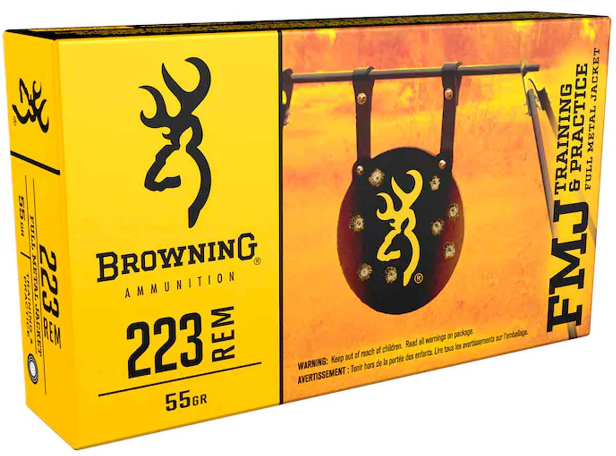 Browning 223 Remington 55 Grain FMJ Rifle Ammunition