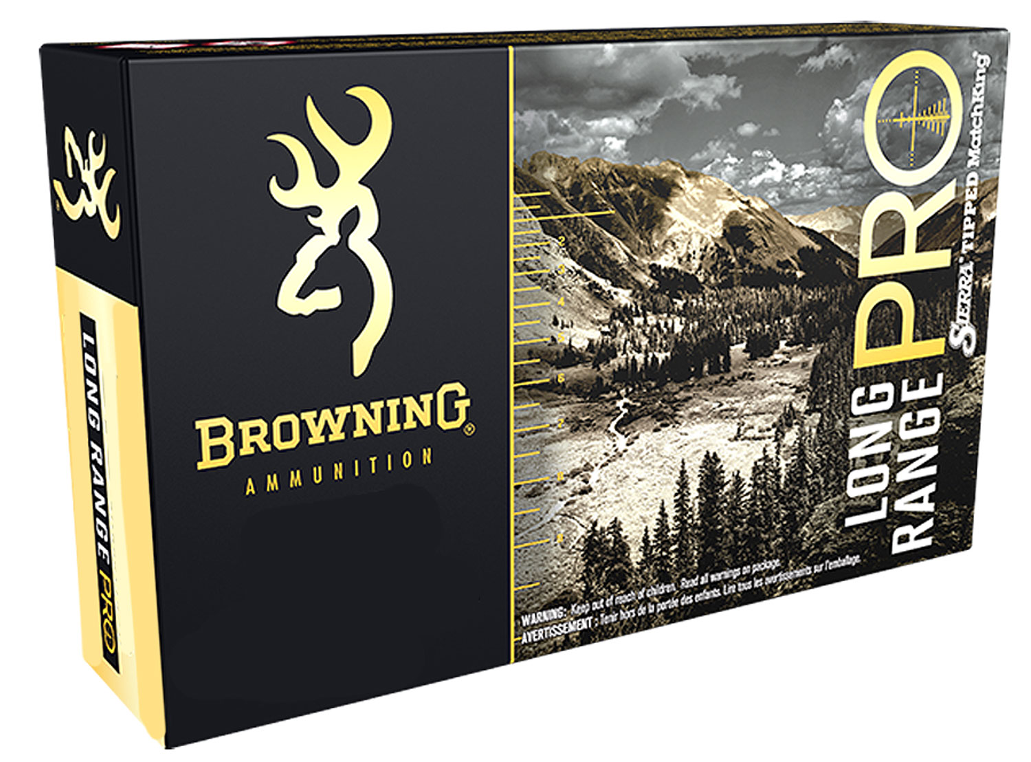 Browning Long Range Pro .308 Winchester 168 Grain Sierra MatchKing Boat Tail Hollow Point Brass Cased Centerfire Rifle Ammunition