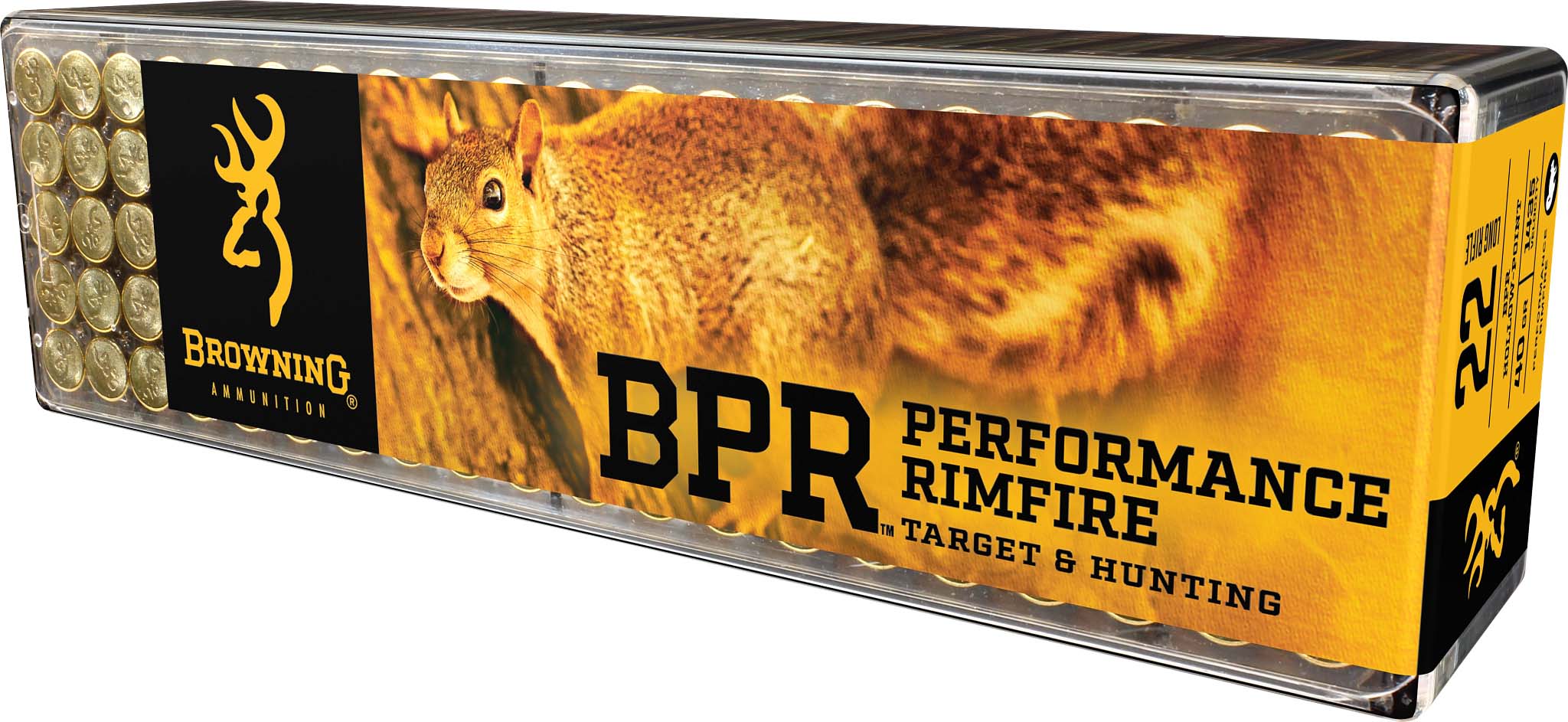 Browning BPR .22 Long Rifle 40 Grain Plated Hollow Point Brass Cased Rimfire Ammunition