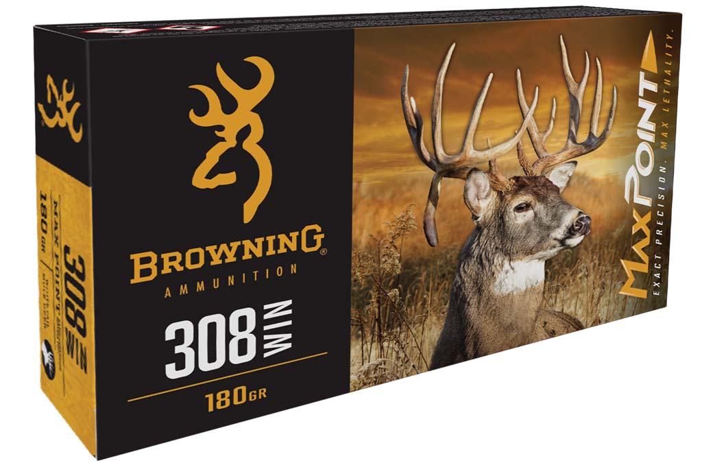 Browning MAXPOINT 308 WIN 168 Grain Maxpoint Brass Rifle Ammunition