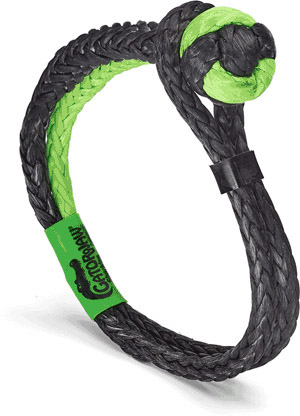 Bubba Rope Gator Jaw 3/8 Synthetic Shackle Black/Green