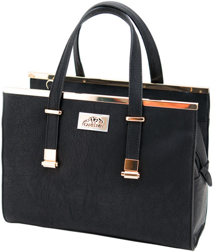 structured black purse