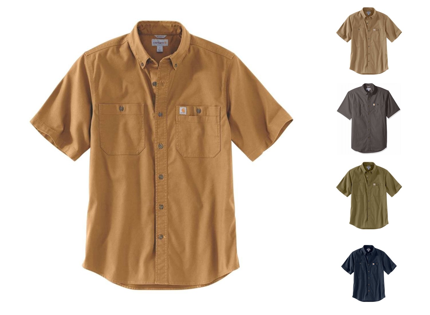 carhartt button up short sleeve shirts