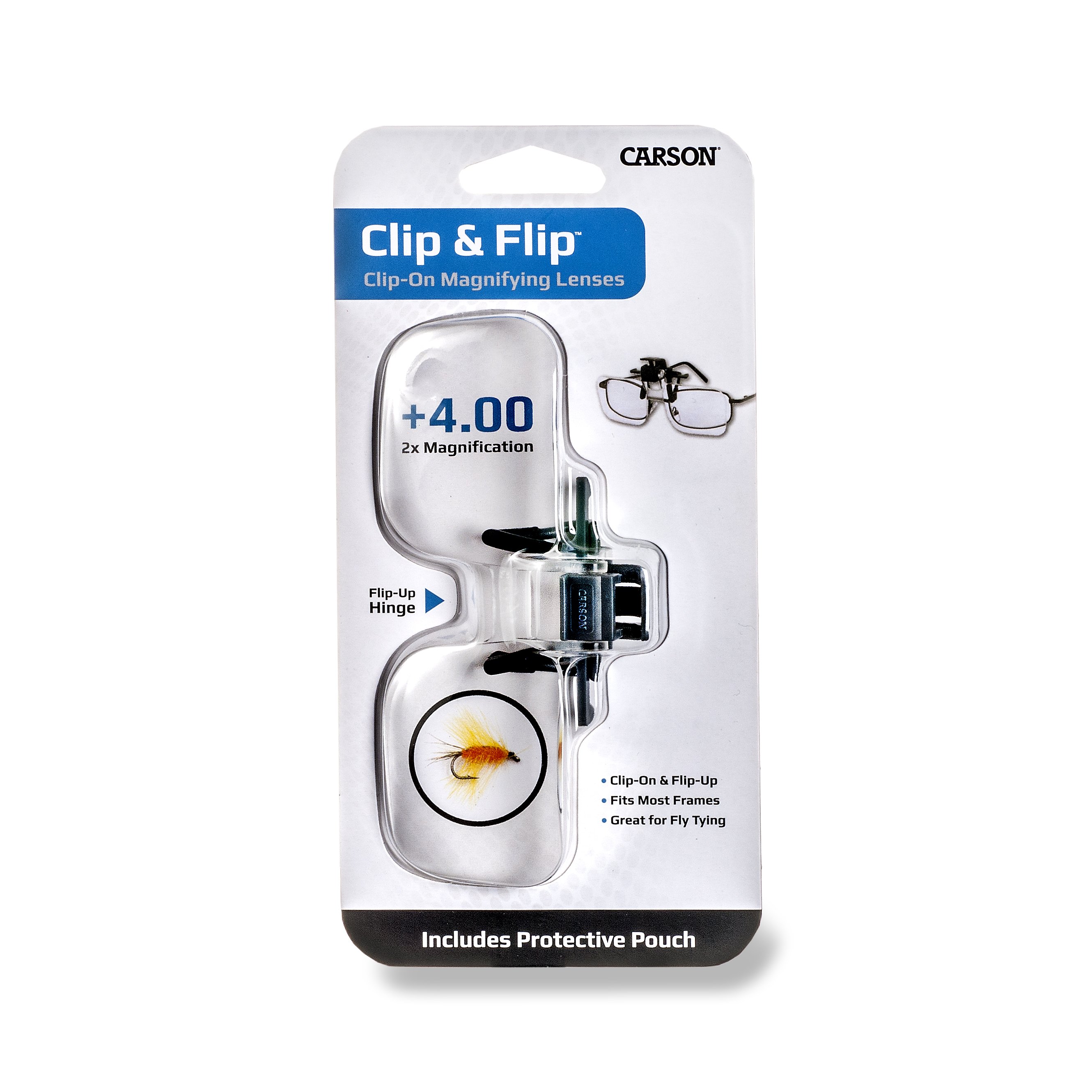 Clip On, Flip Up, Magnifying Readers For Eyeglasses 2x