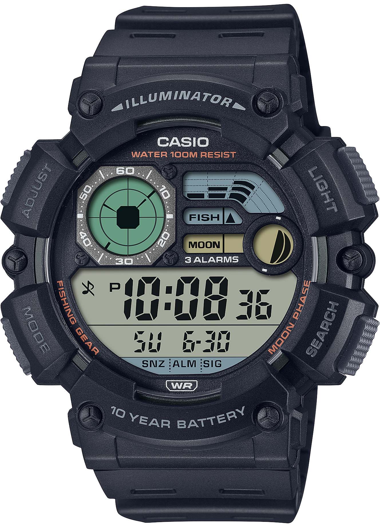 Casio men's digital watch with 10 year battery online