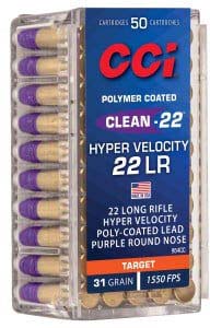 CCI Ammunition 22 Lr Hyper Velocity Clean -22 Purple 31 Grain LN Rimfire Ammunition