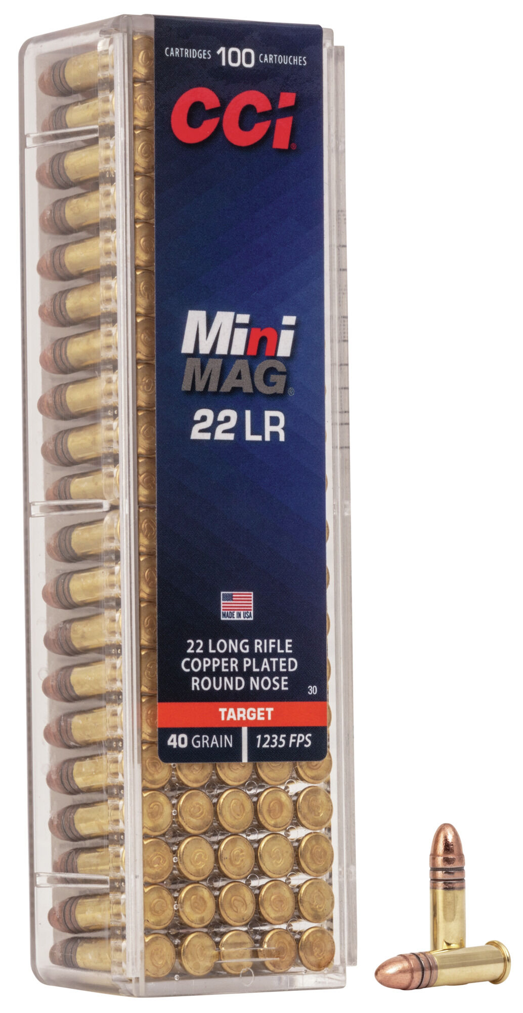 CCI Ammunition Mini-Mag .22 Long Rifle 40 Grain Jacketed Soft Point Rimfire Ammunition