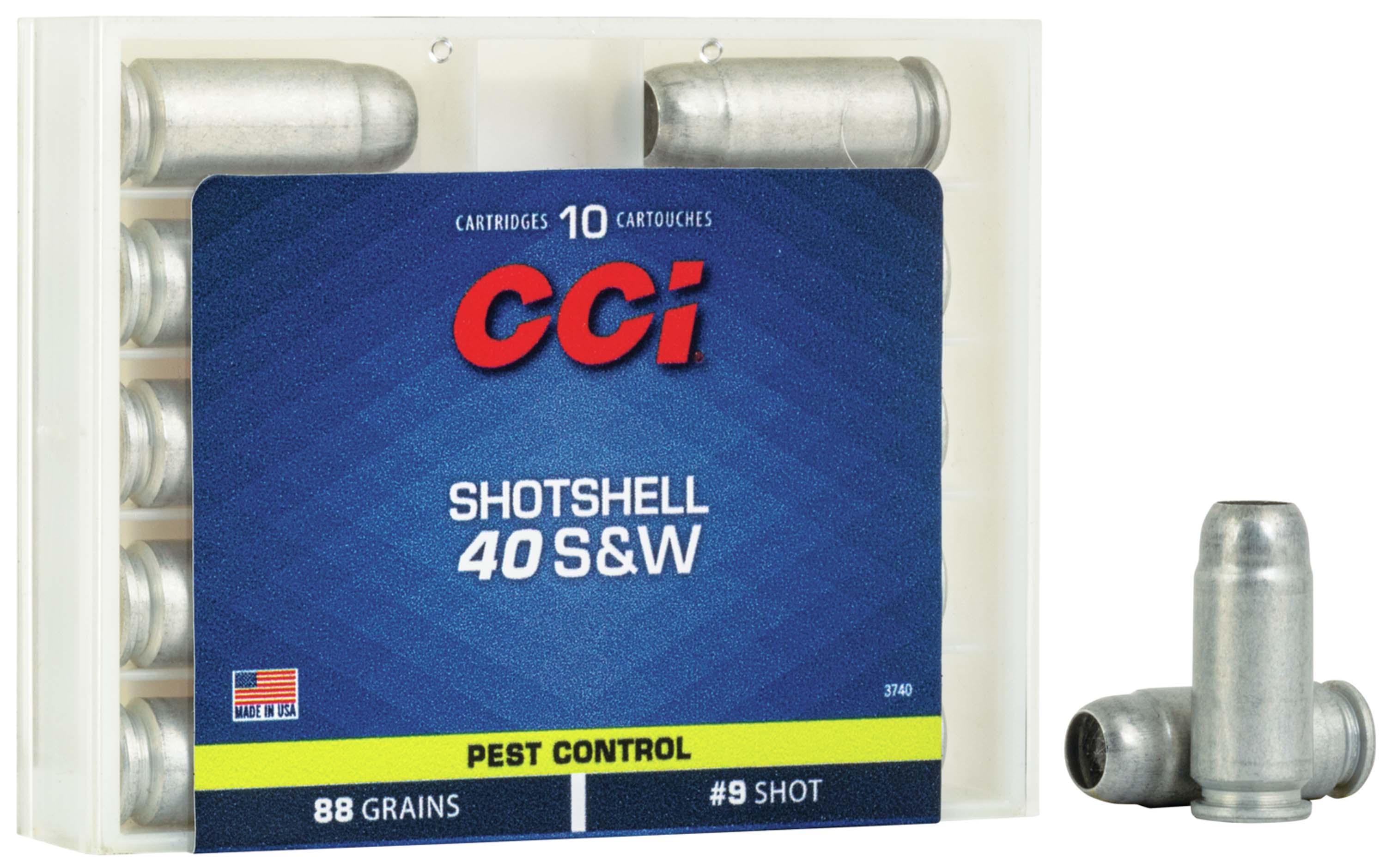 CCI Ammunition Pest Control Shotshell .40 S&W 88 Grain Shotshell Centerfire Pistol Ammunition