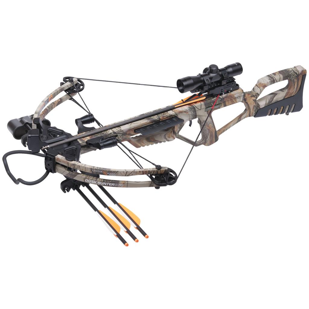 CenterPoint Sniper Hunting Compound Crossbow Camouflage Quiver 4x32mm Scope NEW