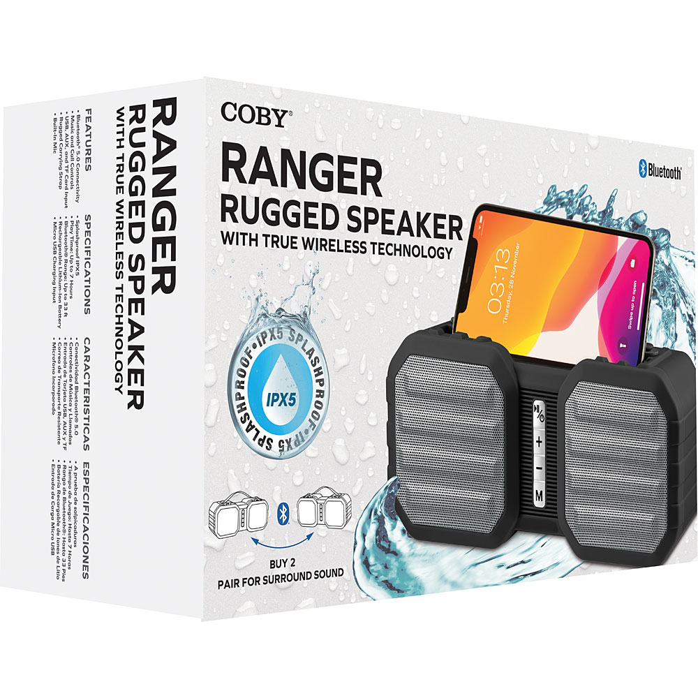 Coby rugged gear bluetooth 2024 speaker