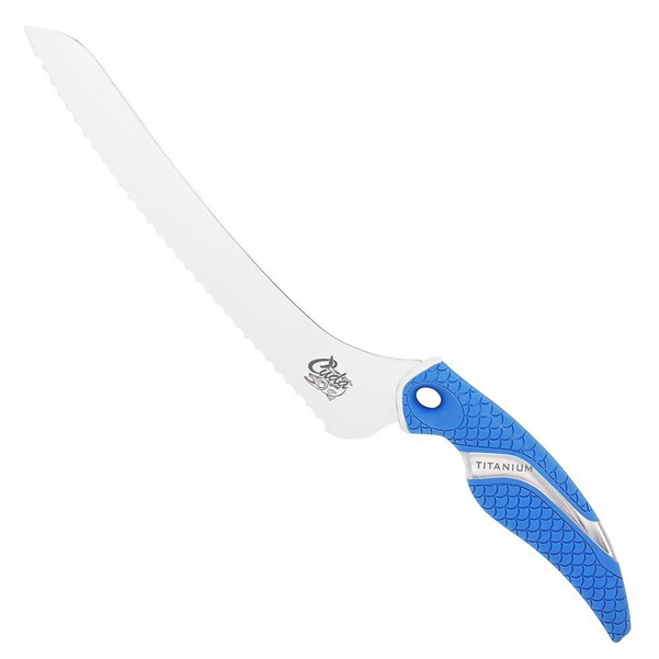 Cuda Titanium Bonded Offset Serrated Knive