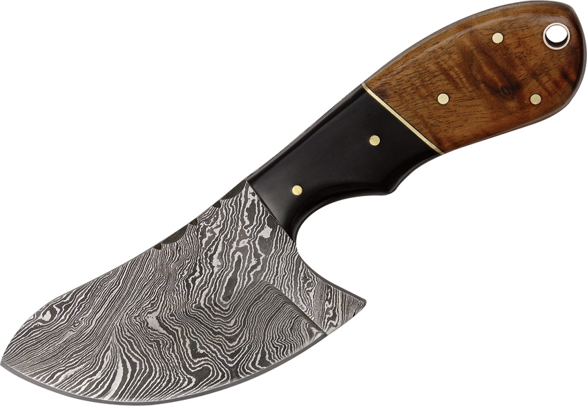 Damascus Butcher Fixed Blade Knife, 3in
