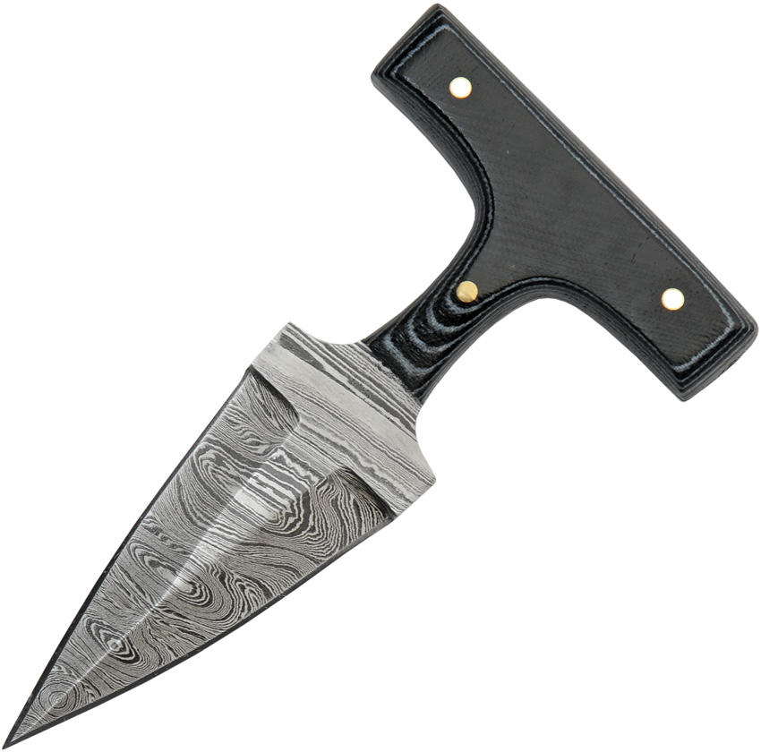 Damascus Push Dagger Micarta