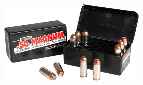 Desert Eagle .50 Action Express 300 Grain Jacketed Hollow Point (JHP) Nickel Plated Centerfire Pistol Ammunition