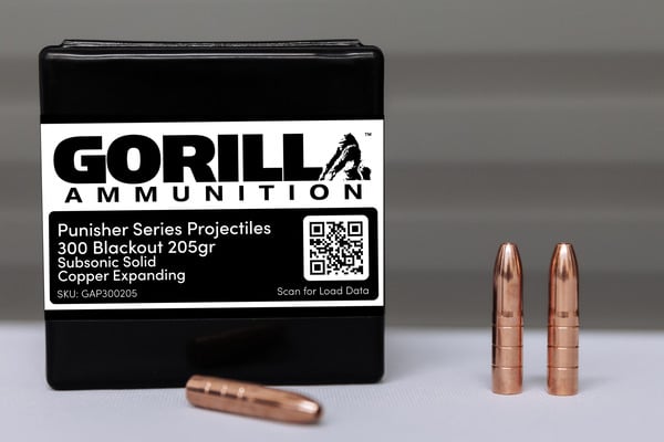 Gorilla Ammunition .300 AAC Blackout 205 Grain Punisher Series Rifle Ammunition