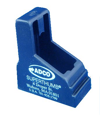 2 ADCO ST1 Black Super Thumb Mag Loader for Browning High Power 9mm pistol mags 