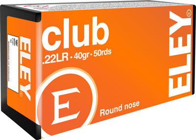 Eley Ammunition Eley Ammo Club .22lr 40gr. Round Nose