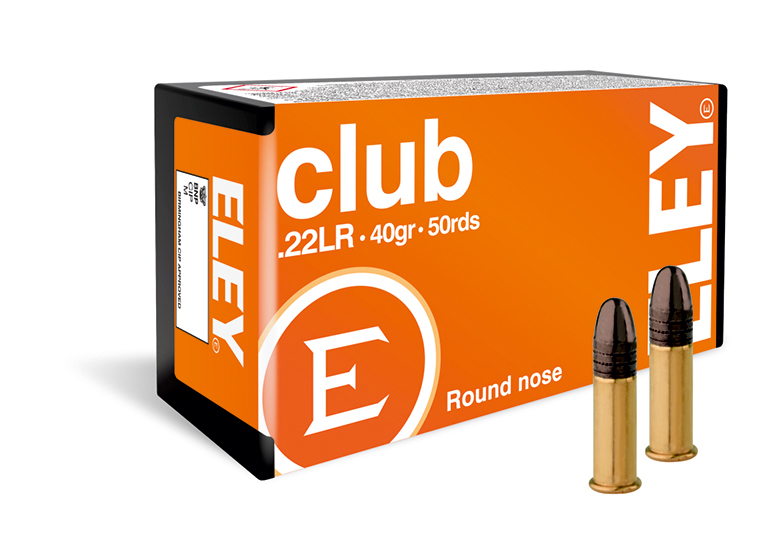 Eley Ammunition Eley Biathlon Club .22 Long Rifle 40 Grain Round Nose Lead Solid Brass Cased Ammunition