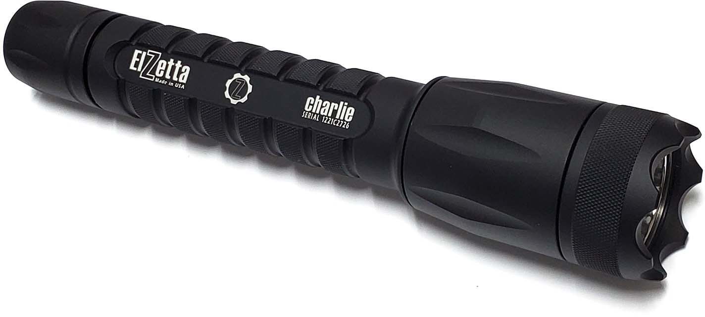 Elzetta Charlie 3-Cell Flashlight w/Crenellated Bezel Ring