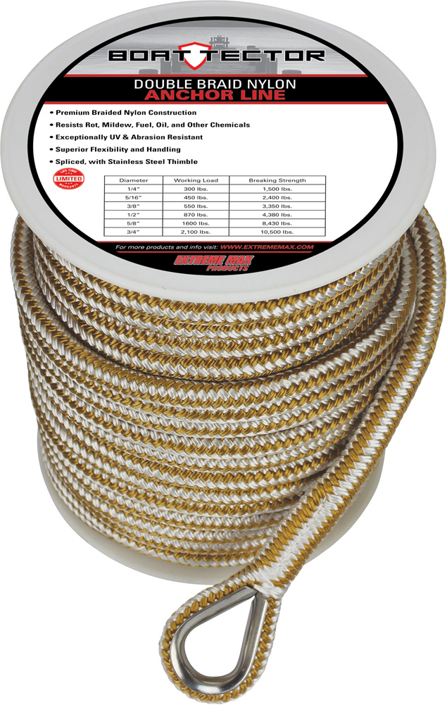 Extreme Max 16-Strand Diamond Braid Utility Rope - 1/2in